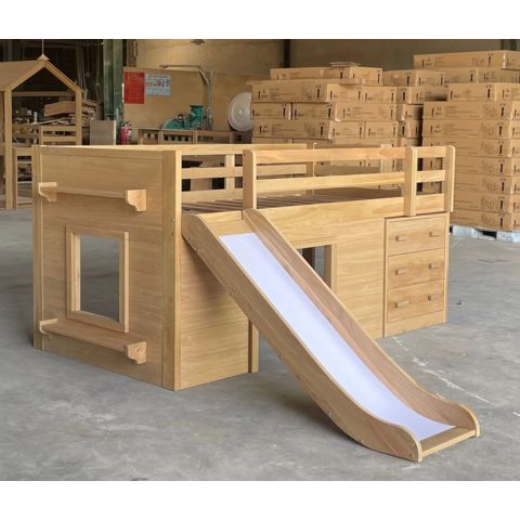 Twin Size Loft Bed with Storage Drawers – Tan Phuoc Furniture