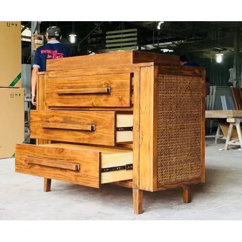 Rustic Wooden Dresser for Babies Kids 5-Drawer – Tan Phuoc Furniture
