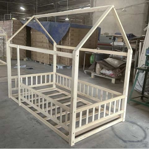 Natural Twin Bed 2 with the Roof – Tan Phuoc Furniture