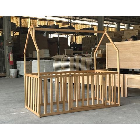 Natural Pine Wood House Bed for Kids – Tan Phuoc Furniture