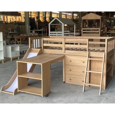 Natural loft bed for kid 220 – Tan Phuoc Furniture