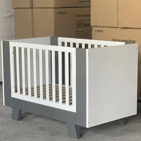 White Wooden Baby Cribs 213 – Tan Phuoc Furniture
