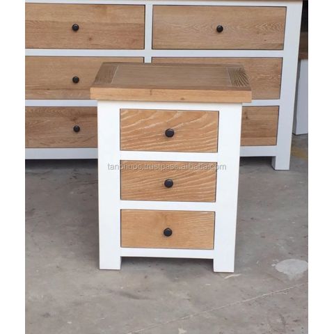 Painted Oak Bedside Table – Tan Phuoc Furniture
