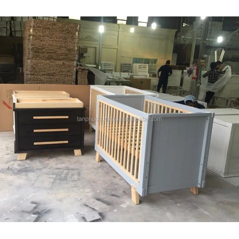 Grey Wooden Cribs – Tan Phuoc Furniture