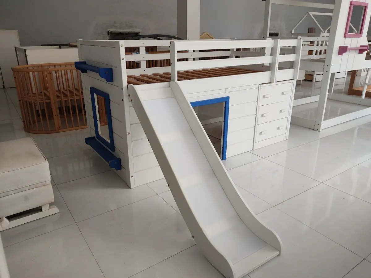 Bunk Bed with Slide & Drawer Steps – view 2
