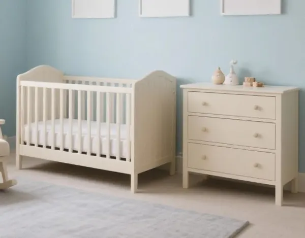 Classic Crib with 3-Drawer Changing Cabinet