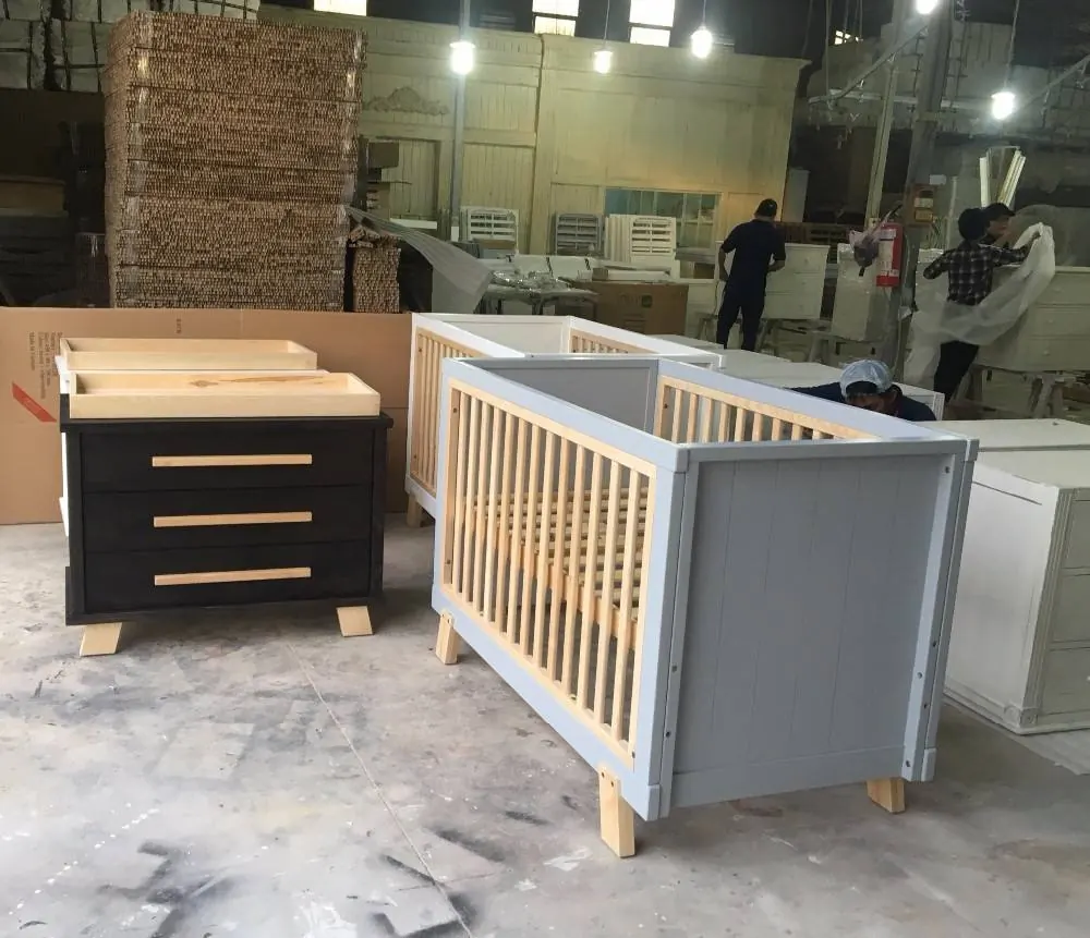 Crib & Drawer Cabinet Nursery Set – view 2