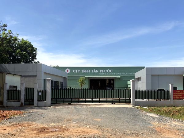 Tan Phuoc Co., Ltd factory gate and main workshop, Binh Co Ward (formerly Hoi Nghia, Tan Uyen), Ho Chi Minh City, Vietnam