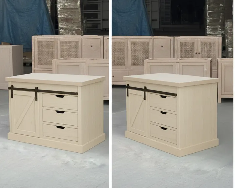 Farmhouse Bathroom Vanity with Sliding Door – view 4