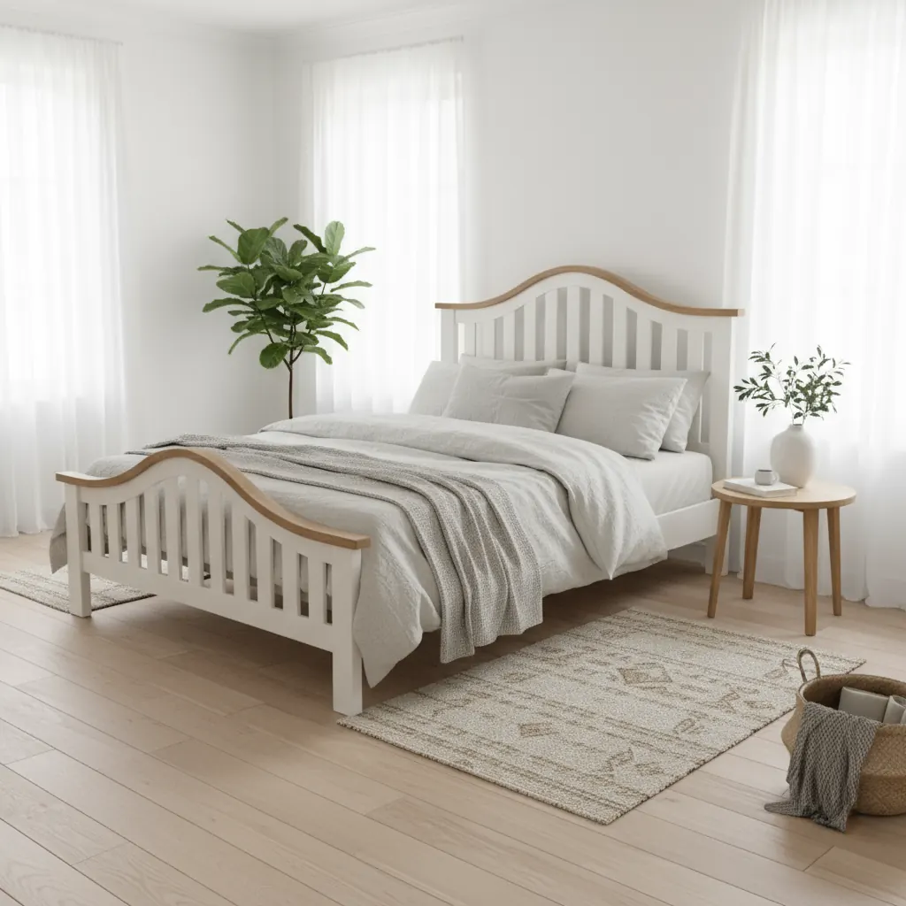 Natural Oak Bed – view 1