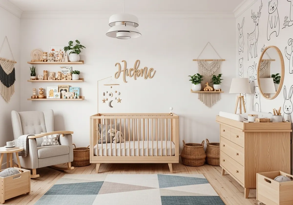 Natural Oak Crib – view 1