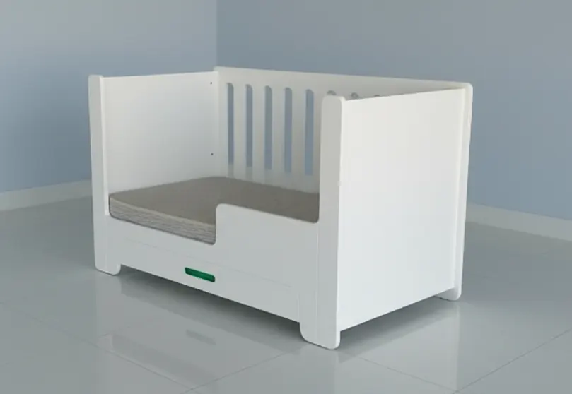 Natural Wood Children's Room Set: Bed, Crib, Cabinet, Table & Chair – view 4