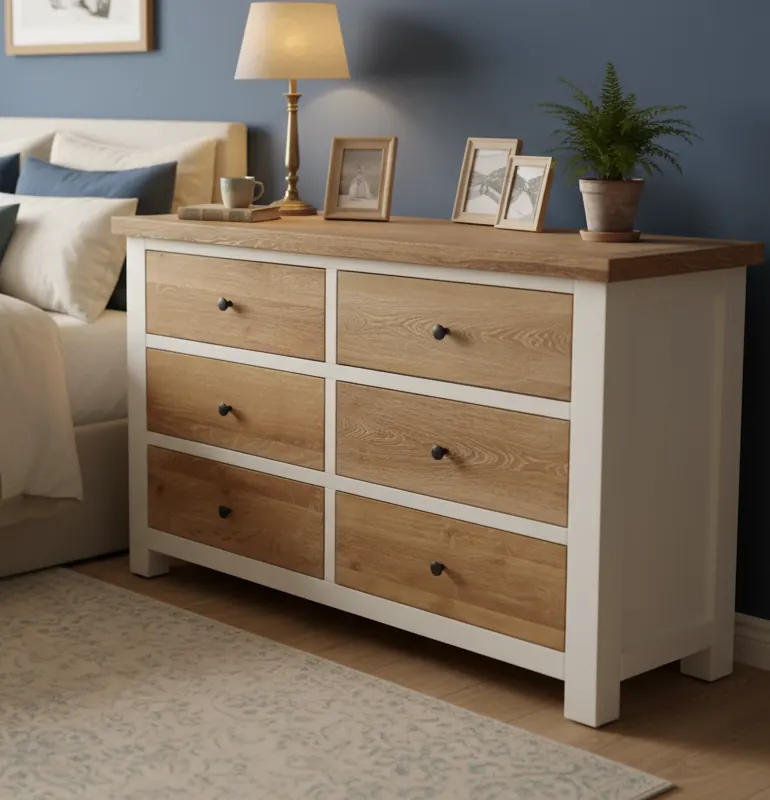 Oak 6-Drawer Dresser – view 1