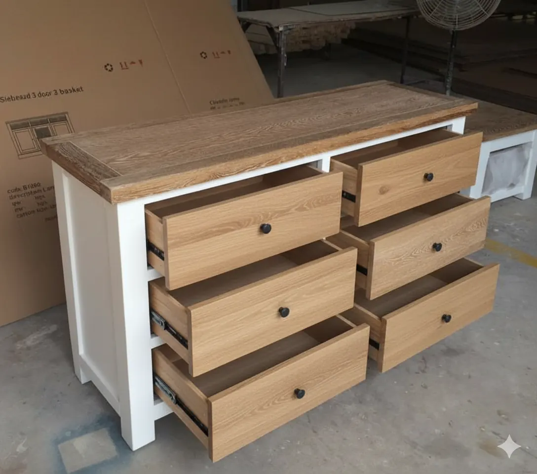 Oak 6-Drawer Dresser – view 4
