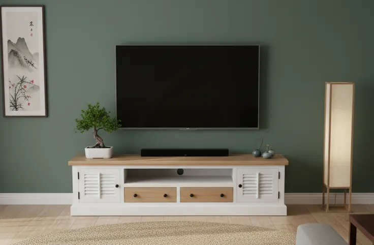 Oak TV Console – view 3
