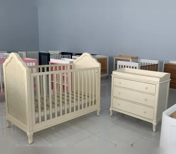 Classic Crib with Changing Cabinet - Changing Tables & Nursery Sets by Tan Phuoc Furniture, Vietnam