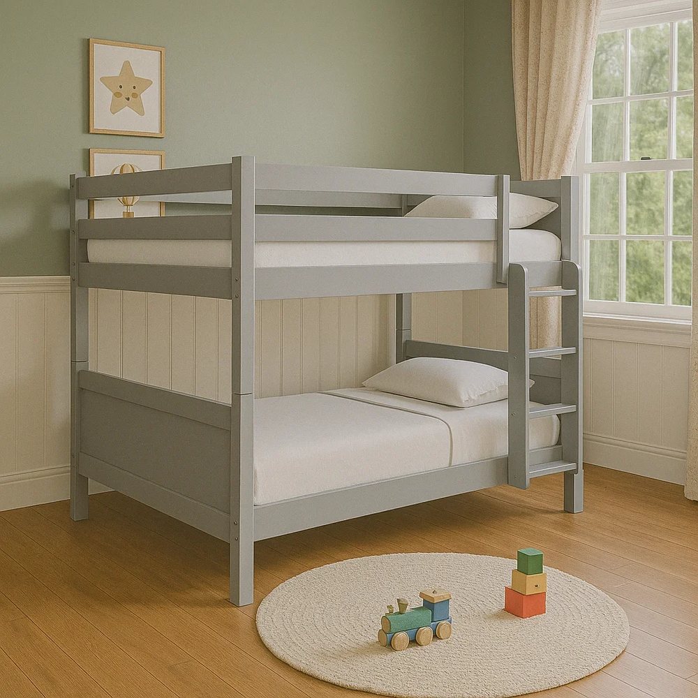 Grey Twin-over-Twin Bunk Bed - Bunk & Loft Beds, flat-pack, Tan Phuoc Furniture Vietnam