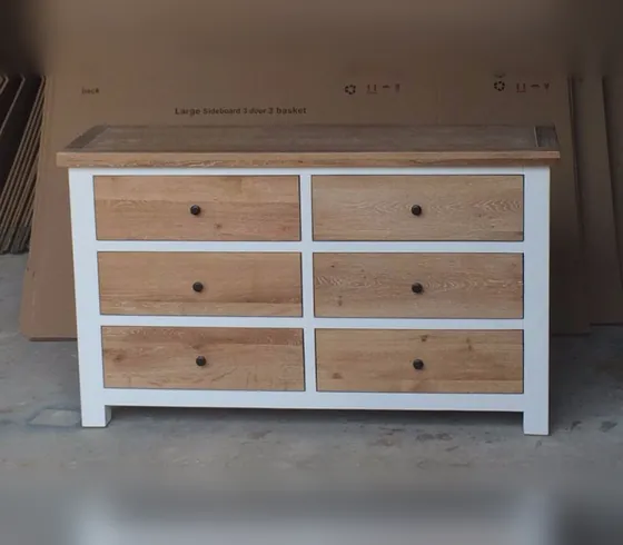 Oak 6-Drawer Dresser - Dressers & Storage by Tan Phuoc Furniture, Vietnam