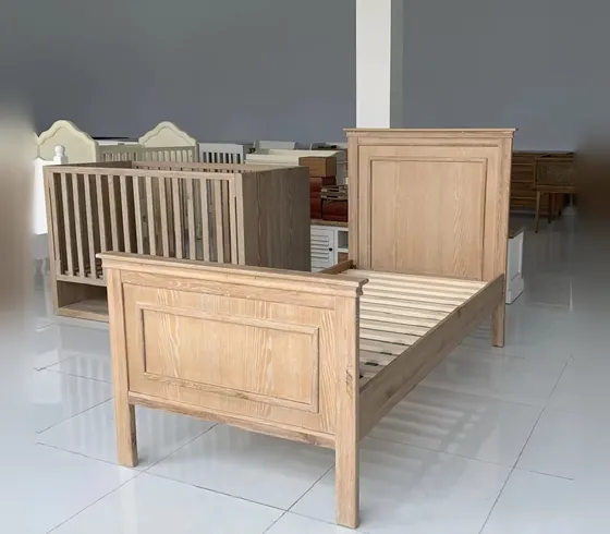 Oak Kids' Single Bed - Kids' Beds by Tan Phuoc Furniture, Vietnam