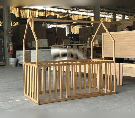Pine House Bed Frame for Kids, Twin - Kids' Beds by Tan Phuoc Furniture, Vietnam