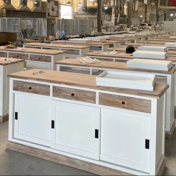 Rustic Dresser with Sliding Doors - Dressers & Storage, flat-pack, Tan Phuoc Furniture Vietnam