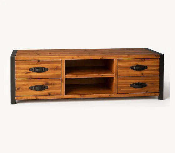 Rustic TV Stand with Iron Frame - TV & Media Units by Tan Phuoc Furniture, Vietnam