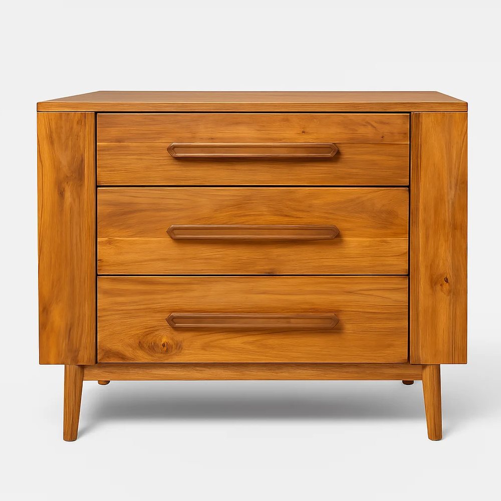 Teak-Tone 3-Drawer Dresser - Dressers & Storage, flat-pack, Tan Phuoc Furniture Vietnam