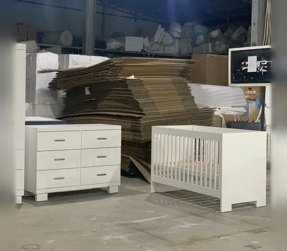 White Crib & 6-Drawer Dresser Set - Changing Tables & Nursery Sets by Tan Phuoc Furniture, Vietnam