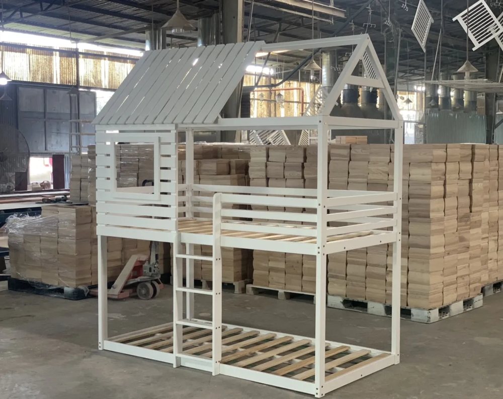 White House Bunk Bed - Bunk & Loft Beds, flat-pack, Tan Phuoc Furniture Vietnam