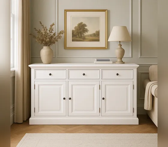 White Sideboard with Four Doors - Bedroom & Dining by Tan Phuoc Furniture, Vietnam