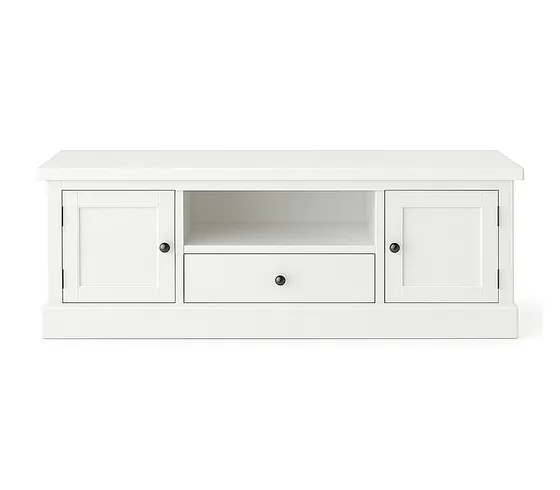 White TV Cabinet with Doors and Drawer - TV & Media Units by Tan Phuoc Furniture, Vietnam