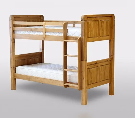 Wooden Bunk Bed, Honey Tone - Bunk & Loft Beds by Tan Phuoc Furniture, Vietnam