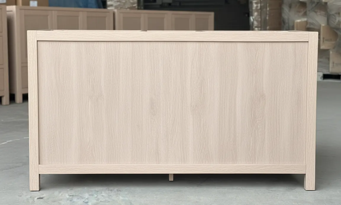 Bathroom Vanity with Rattan Doors – view 4