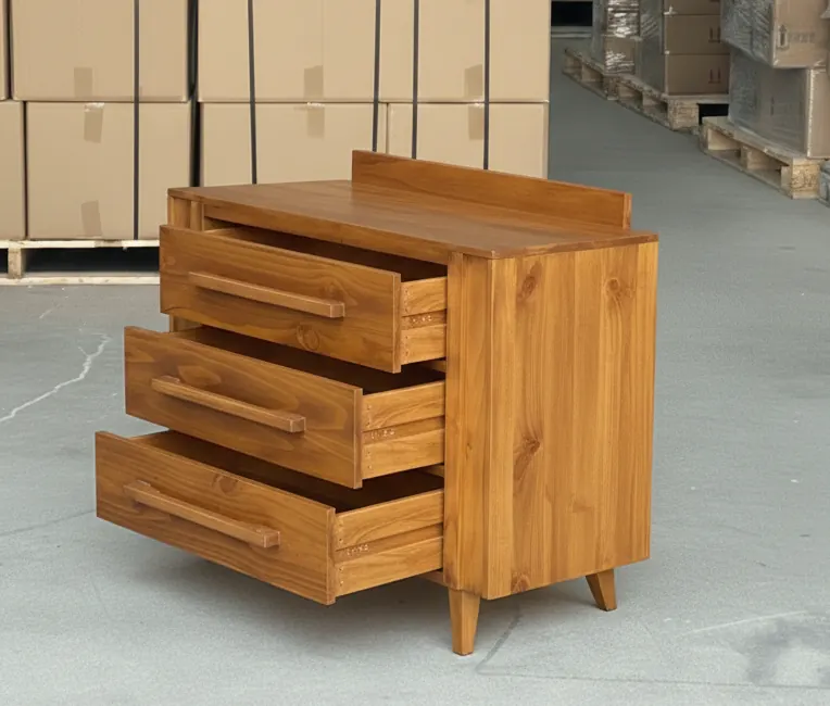 Solid Wood 3-Drawer Chest – view 4