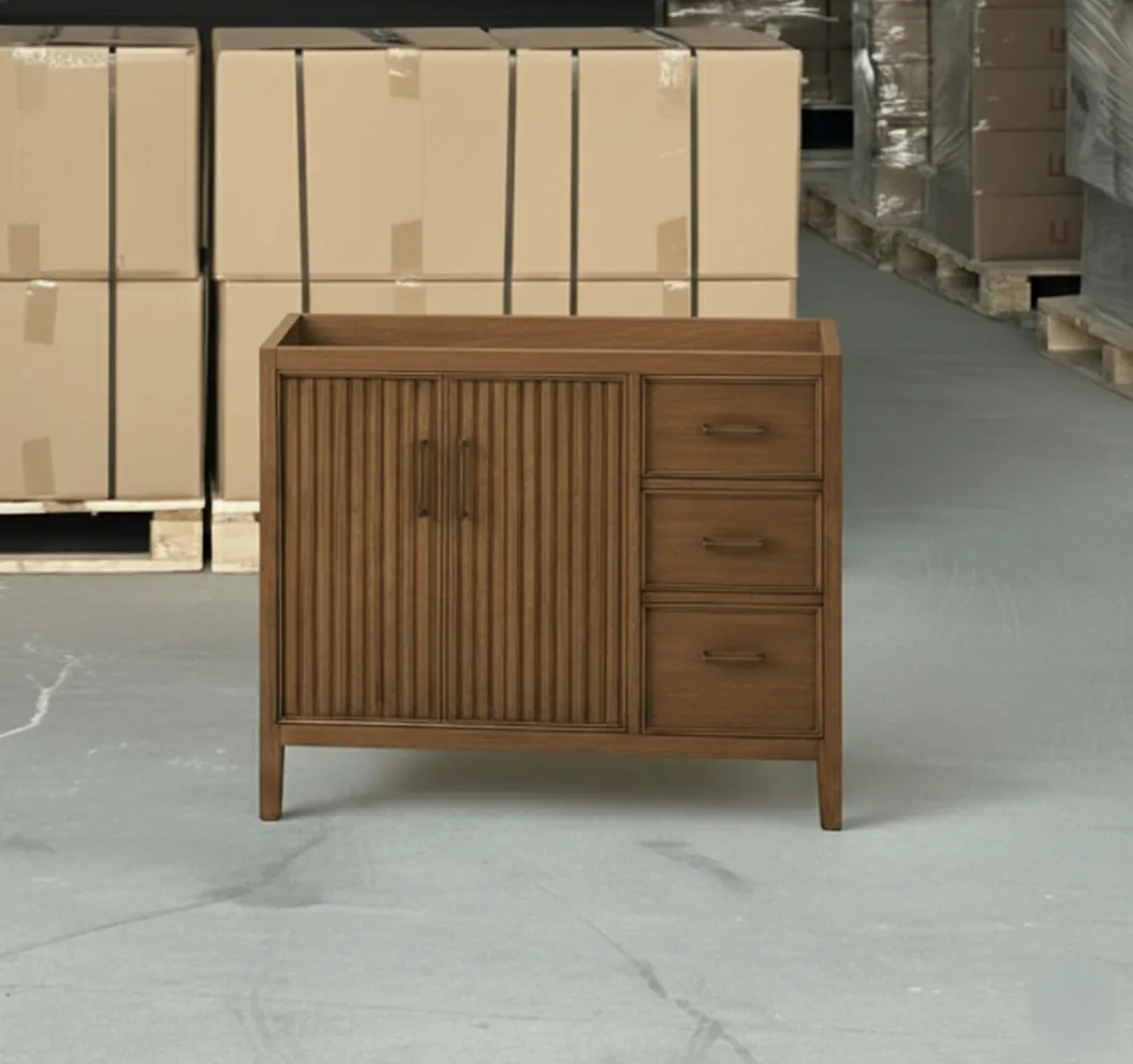 Wood Vanity with Artificial Stone Top – view 3