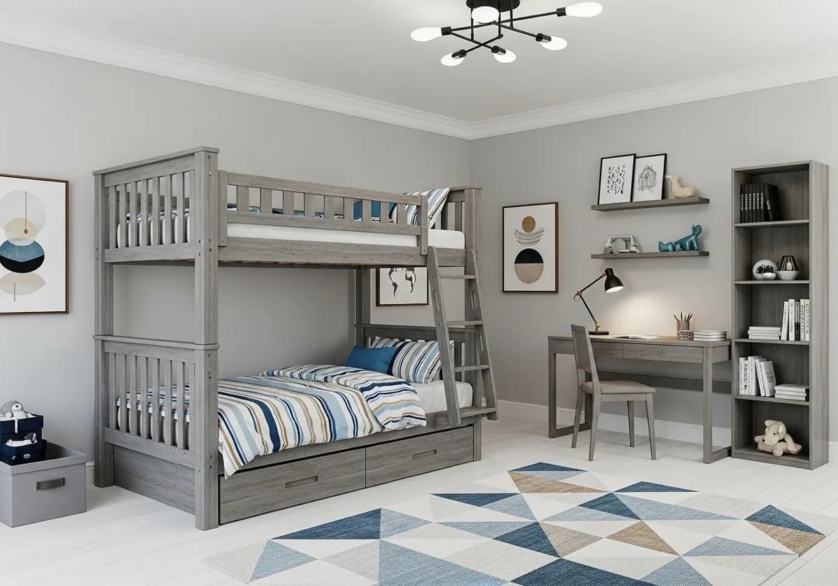 Wooden Bunk Bed for Children – view 1