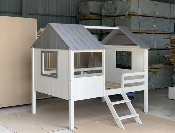 Two-Storey Wooden House Bed