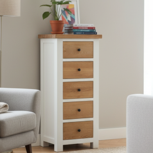 🌟 5-Tier Oak Drawer Cabinet - Elegant & Convenient Design