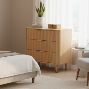 🌟 High-Quality Natural Wood Drawer Cabinet